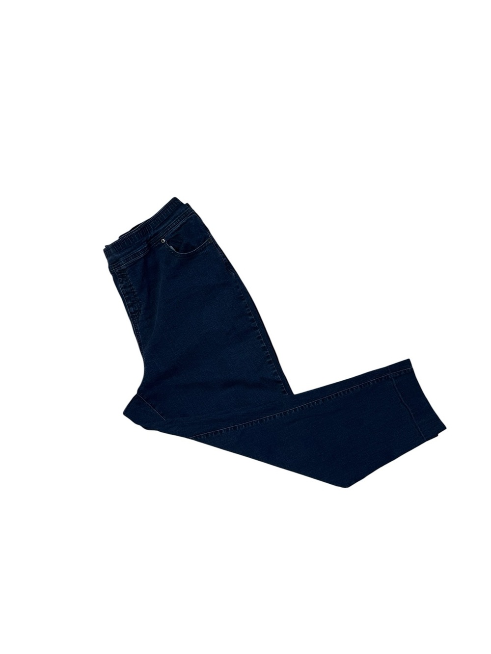 Appleseed’s Petite Pull On Stretch Denim Jeans Dark Wash 18P Straight Leg